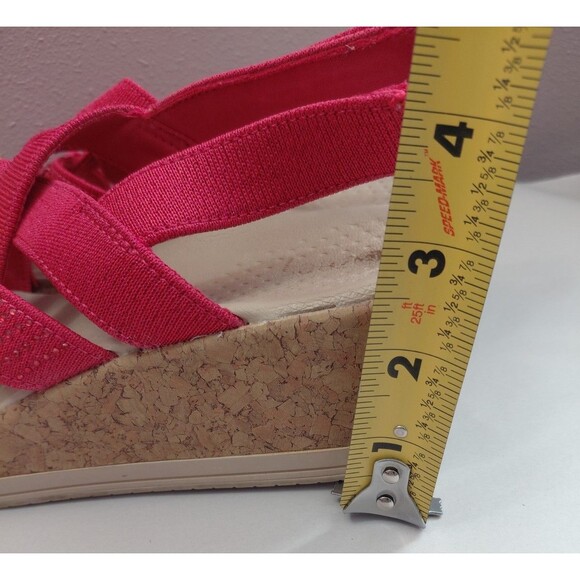 Bzees Ritz Sparkle Machine Washable Cork Wedge Sandal Size 8.5M - Picture 4 of 8